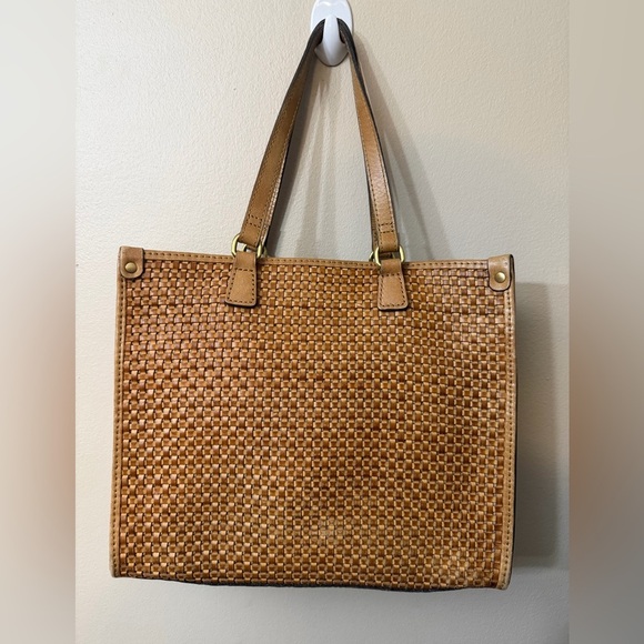 Patricia Nash Tan Woven Tote Bag - Picture 2 of 13